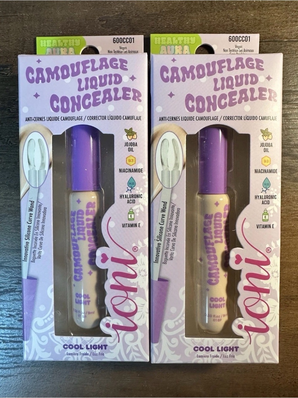 IONI Healthy Aura Camouflage Liquid Concealer ~Cool Light~Hyaluronic Acid BNIB